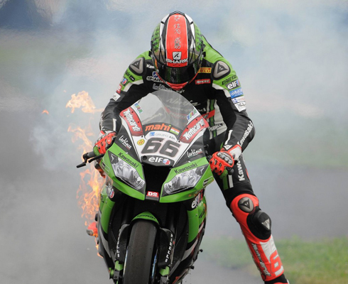 WSBK: Раскадровка возгорания мотоцикла Тома Сайкса в Подмосковье