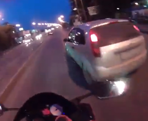 Байкер поплатился за излишнюю агрессию