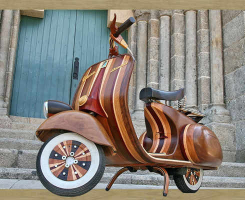 Плотник построил скутер Vespa