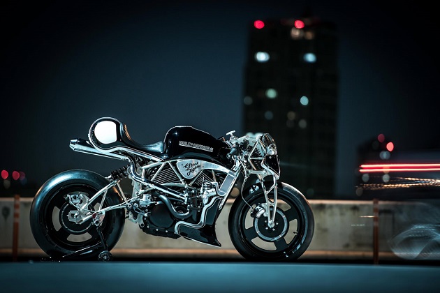 В «клетке» и с турбонагнетателем: адский стритфайтер на базе Harley-Davidson