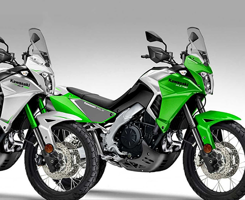 Внедорожный турист зелёного цвета: у Kawasaki появится турэндуро KLX700