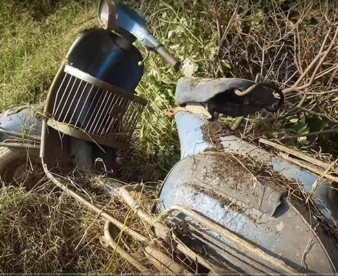 Вот как «убитый» скутер Vespa превратился в новый (+видео)