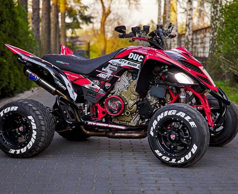 Квадр-супербайк: на что способен Yamaha Raptor с двигателем Ducati (+видео)
