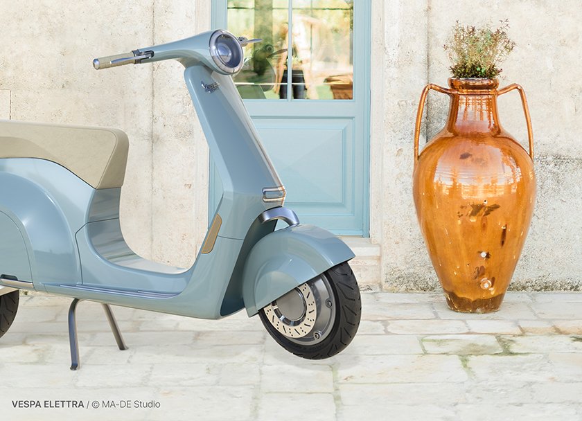 Концепт Vespa Elettra: современная классика