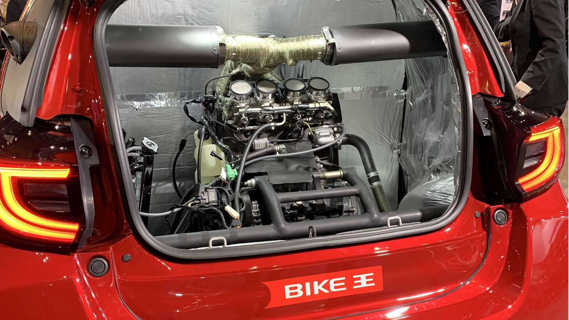 Настоящая "зажигалка": Toyota iQ с двигателем от Kawasaki ZX-14R