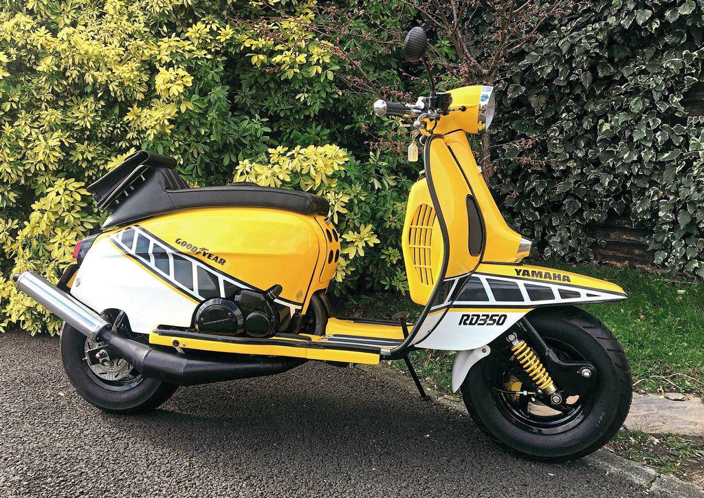 Волк в овечьей шкуре: Lambretta с двигателем от Yamaha RD350 (+видео)