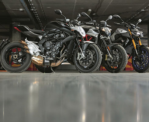 Тест  Aprilia Shiver 900, MV Agusta Brutale 800 и Yamaha MT-09 SP: Два плюс один