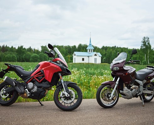 Эволюция. Два слоника: тест Ducati Multistrada 950S и Cagiva Navigator 1000