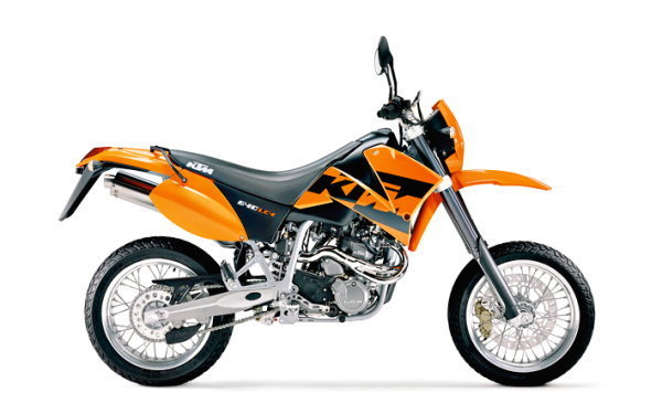 KTM 640 LC4 Supermoto: мотард, 1998-2007, 625 см&sup3;, 54 л.с., 180-260 тыс. руб.